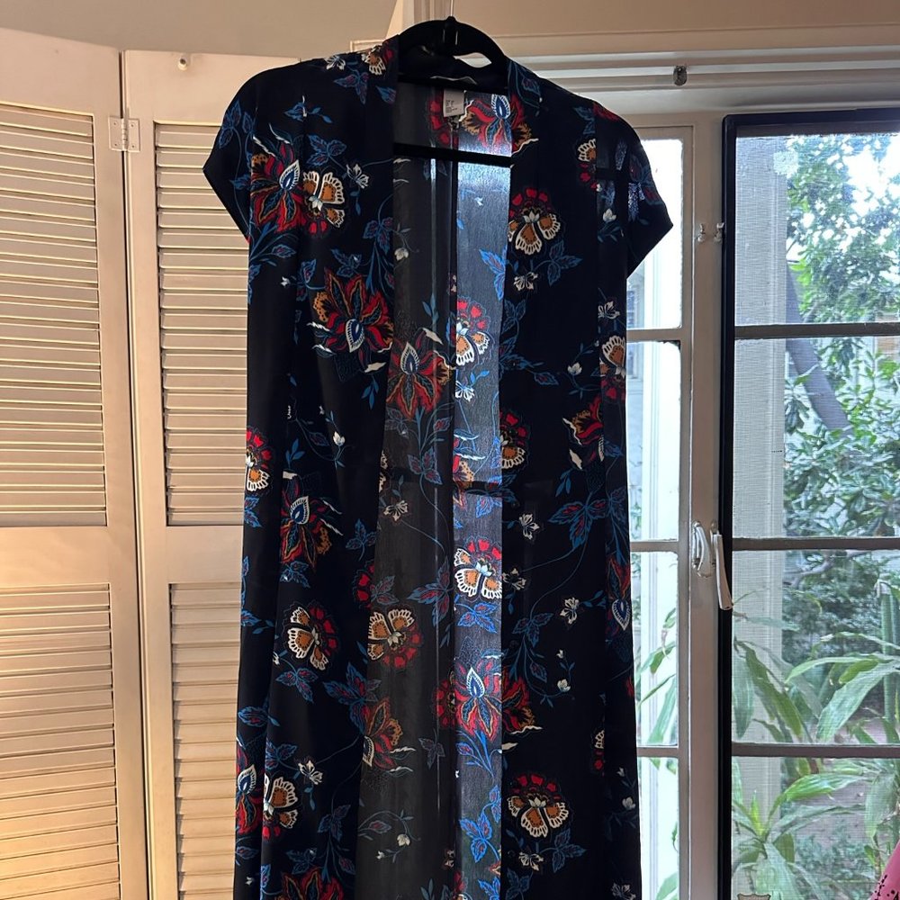 H&M | Navy Cottagecore Maxi Shirt Dress